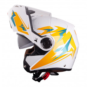   Flip Up W-TEC Vexamo PI Graphic w/ Pinlock - White Graphic/M (57-58) (20617-M-2) 6