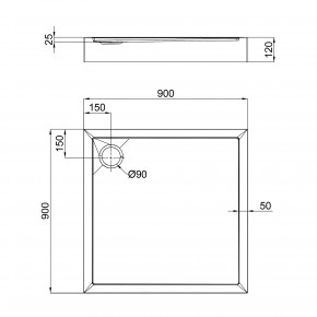   Qtap Tern 309912 90x90x12  +  3