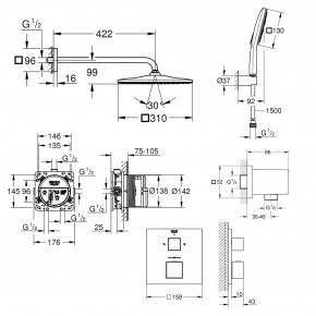   Grohe Grohtherm Cube UA26405SC0 3