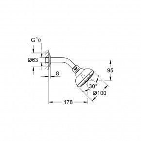       Grohe New Tempesta 100 26088001 3