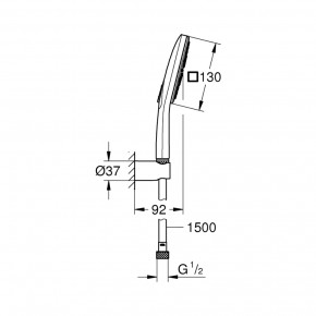   Grohe Rainshower Smartactive Cube 130 26589000 3