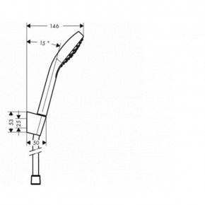   Hansgrohe Croma Select S 1jet Porter Set 26410400 3