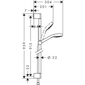   Hansgrohe Croma select E1jet 0.9 (26594400) 3