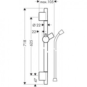  Hansgrohe UnicaS Puro 72 White matt (28632700) 3