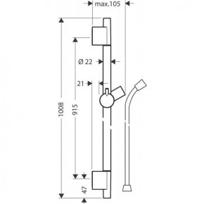  Hansgrohe UnicaS Puro 90 Brushed bronze (28631140) 3