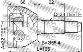  Febest  CHEVROLET EPICA (1110-010) 3