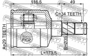  Febest  CHEVROLET LACETTI LEGANZA (1111-ESP) 3