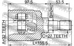  Febest    HONDA (0311-CRVMTRH) 3