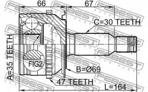  Febest    MITSUBISHI (0410-KB4A47) 3