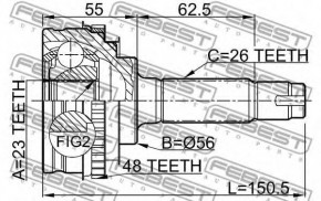  Febest  TOYOTA (0110-010A48) 3