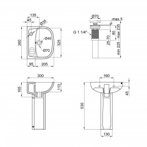     Qtap Baby 375x305x520 White    QT2311LP304BW 3