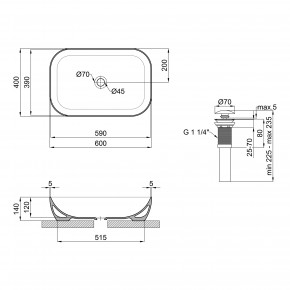 - Qtap Robin 610x400x145 White    QT13112143PW 3