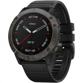   Garmin Fenix 6X Sapphire Carbon Grey DLC with Black Band (010-02157-11)