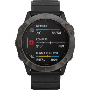   Garmin Fenix 6X Sapphire Carbon Grey DLC with Black Band (010-02157-11) 8