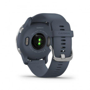 - Garmin Venu 2 Silver Bezel with Granite Blue Case and Silicone Band (010-02430-10/00) 3