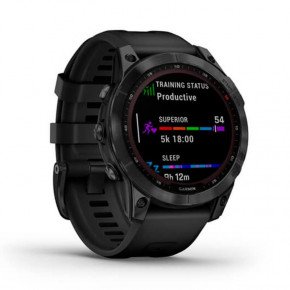  - Garmin Fenix 7 Sapphire Solar Black DLC Titanium with Black Band (010-02540-47) (2)