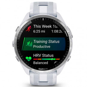 - Garmin Forerunner 965 Titanium Bezel with Whitestone Case and Whitestone/Powder Gray Silicone Band (010-02809-81) 4