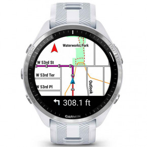 - Garmin Forerunner 965 Titanium Bezel with Whitestone Case and Whitestone/Powder Gray Silicone Band (010-02809-81) 7