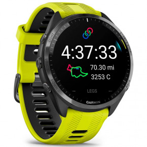 - Garmin Forerunner 965 Carbon Gray DLC Titanium Bezel with Black Case and Amp Yellow/Black Silicone Band (010-02809-82) 6