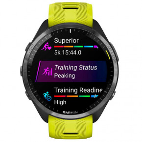 - Garmin Forerunner 965 Carbon Gray DLC Titanium Bezel with Black Case and Amp Yellow/Black Silicone Band (010-02809-82) 9