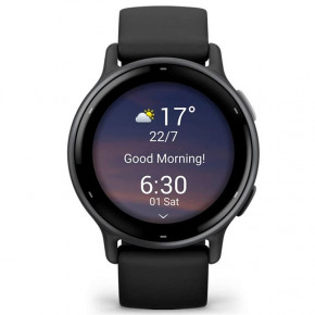 - Garmin Vivoactive 5 Slate Aluminum Bezel with Black Case and Silicone Band (010-02862-50) 4