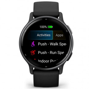 - Garmin Vivoactive 5 Slate Aluminum Bezel with Black Case and Silicone Band (010-02862-50) 8