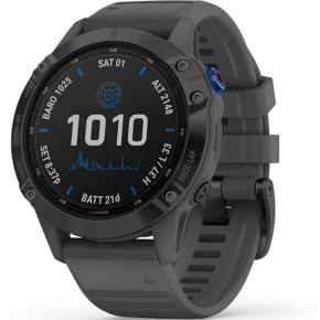 �����-���� Garmin Fenix 6 Pro Solar Black with Slate Gray Band (010-02410-11/10)