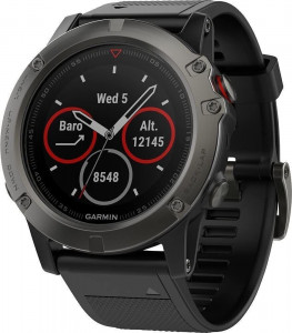 - Garmin Fenix 5 Slate Gray Sapphire With Black Band (010-01733-00, 010-01688-60)