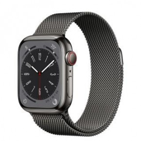  - Apple Watch Series 8 GPS + Cellular 41mm Graphite Stainless Steel Case with Graphite Milanese Loop (MNJL3/MNJM3) (0)