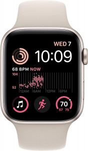 - Apple Watch SE 2 GPS 44mm Starlight Aluminum Case w. Starlight Sport Band - M/L (MNTE3) 3