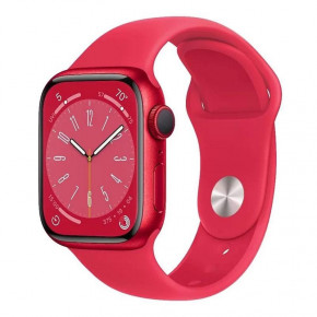 - Apple Watch Series 8 GPS 41mm PRODUCT RED Aluminum Case w. PRODUCT RED S. Band - M/L (MNUH3)