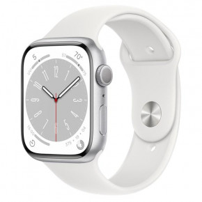 - Apple Watch Series 8 GPS 41mm Silver Aluminum Case with White S. Band M/L (MP6M3)