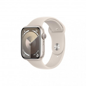 - Apple Watch Series 9 GPS 41mm Starlight Aluminum Case w. Starlight Sport Band - M/L (MR8U3)