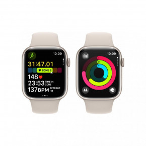 - Apple Watch Series 9 GPS 41mm Starlight Aluminum Case w. Starlight Sport Band - M/L (MR8U3) 3