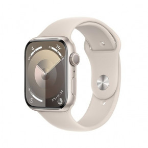 - Apple Watch Series 9 GPS 45mm Starlight Aluminum Case w. Starlight Sport Band - M/L (MR973)