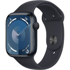 - Apple Watch Series 9 GPS 45mm Midnight Aluminum Case w. Midnight S. Band - M/L (MR9A3)