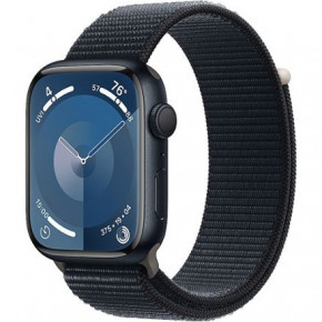 - Apple Watch Series 9 GPS 45mm Midnight Aluminum Case w. Midnight S. Loop (MR9C3)