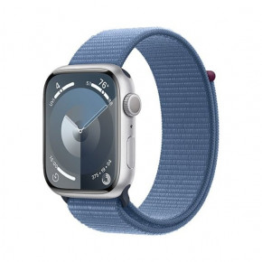  - Apple Watch Series 9 GPS 45mm Silver Aluminum Case w. Winter Blue S. Loop (MR9F3) (0)