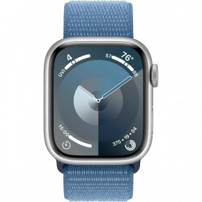 - Apple Watch Series 9 GPS 45mm Silver Aluminum Case w. Winter Blue S. Loop (MR9F3) 3