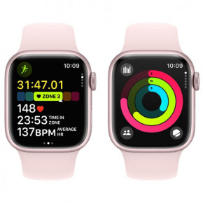 - Apple Watch Series 9 GPS 45mm Pink Aluminum Case w. Light Pink S. Band - S/M (MR9G3) 7