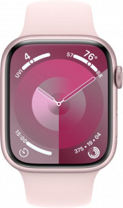 - Apple Watch Series 9 GPS 45mm Pink Aluminum Case w. Light Pink Sport Band - M/L (MR9H3) 3