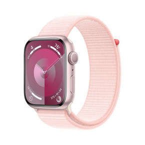 - Apple Watch Series 9 GPS 45mm Pink Aluminum Case w. Light Pink S. Loop (MR9J3)