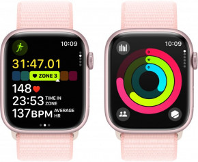 - Apple Watch Series 9 GPS 45mm Pink Aluminum Case w. Light Pink S. Loop (MR9J3) 8