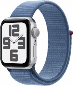  - Apple Watch SE 2 GPS 40mm Silver Aluminium Case with Winter Blue Sport Loop (MRE33) (0)