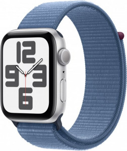 - Apple Watch SE 2 GPS 44mm Silver Aluminium Case with Winter Blue Sport Loop (MREF3)