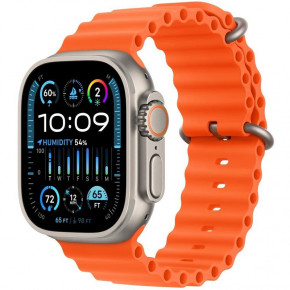 - Apple Watch Ultra 2 GPS + Cellular 49mm Titanium Case with Orange Ocean Band (MREH3)