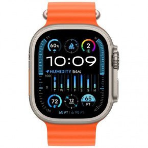 - Apple Watch Ultra 2 GPS + Cellular 49mm Titanium Case with Orange Ocean Band (MREH3) 3