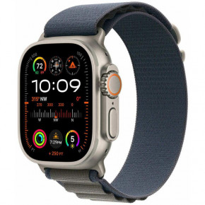 - Apple Watch Ultra 2 GPS + Cellular 49mm Titanium Case with Blue Alpine Loop - Small (MREK3/MRFA3)