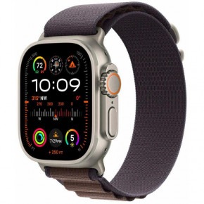 - Apple Watch Ultra 2 GPS + Cellular 49mm Titanium Case with Indigo Alpine Loop - Small (MRER3)