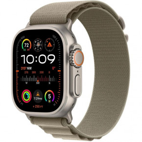 - Apple Watch Ultra 2 GPS + Cellular 49mm Titanium Case with Olive Alpine Loop - Small (MREX3/MRFH3)